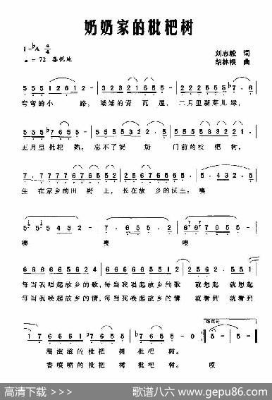 奶奶家的枇耙树 - 刘志毅|胡林根