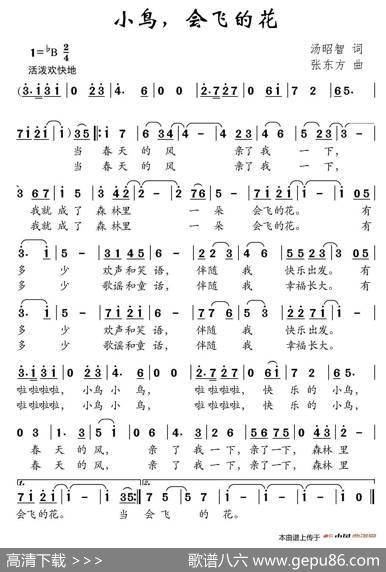 小鸟，会飞的花 - 汤昭智|张东方