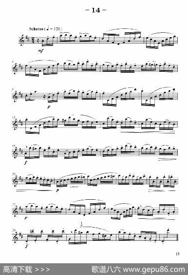 菲林萨克斯管练习曲（14）|弗朗茨·威廉·费林原曲、李志远改编