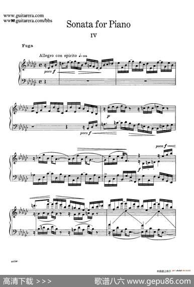 PianoSonataOp.26（钢琴奏鸣曲·第四乐章）|塞谬尔·巴伯(SamuelBarber）