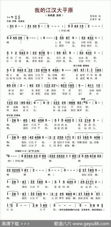 我的江汉大平原 - 贺沛轩|王原平