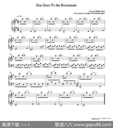 佐伊来到餐厅（选自电影《美味情缘》配乐）|菲利普·格拉斯（PhilipGlass)