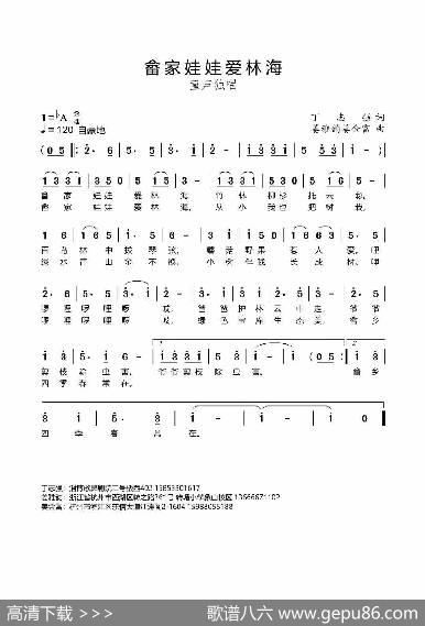 畬乡娃娃爱林海（丁志强词姜雅韵姜金富曲） - 丁志强|姜雅韵姜金富