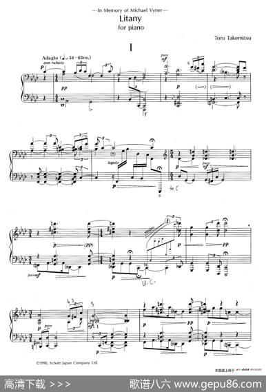 Litany（祷文·第一乐章）|武满彻(ToruTakemitsu)