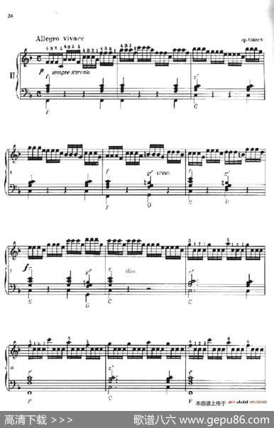 《车尔尼手风琴练习曲集》第Ⅱ册（第9——11首）
