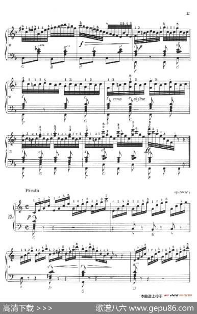 《车尔尼手风琴练习曲集》第Ⅱ册（第10——14首）