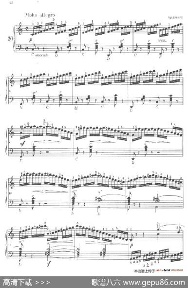 《车尔尼手风琴练习曲集》第Ⅱ册（第18——20首）