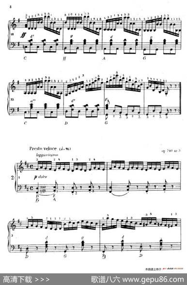 《车尔尼手风琴练习曲集》第Ⅳ册（第1——2首）