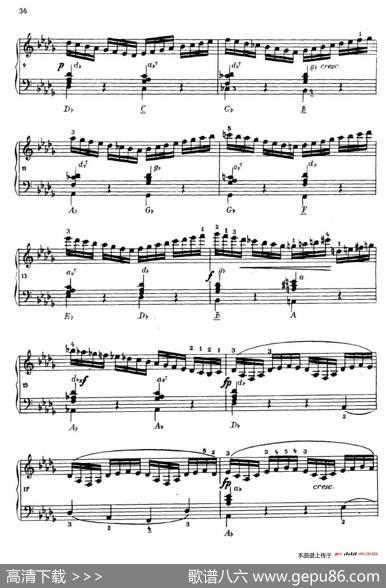 《车尔尼手风琴练习曲集》第Ⅳ册（第7首）