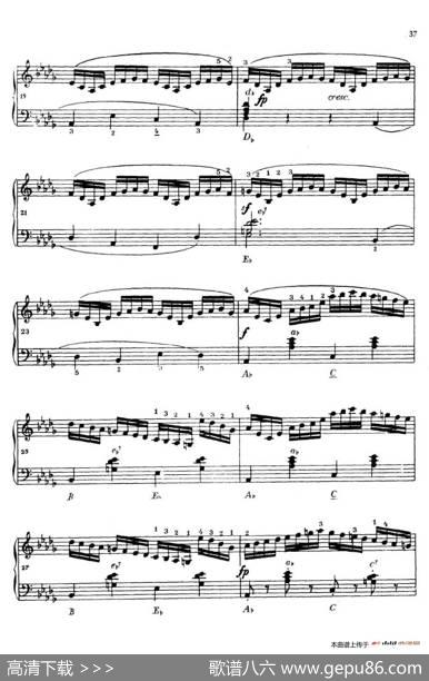 《车尔尼手风琴练习曲集》第Ⅳ册（第7首）
