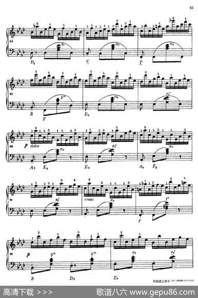 《车尔尼手风琴练习曲集》第Ⅳ册（第8首）