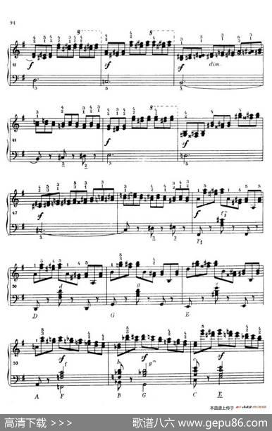 《车尔尼手风琴练习曲集》第Ⅳ册（第18首）