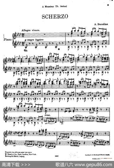 ScherzoinA-flatMajor（降A大调谐谑曲）|亚历山大·波菲里耶维奇·鲍罗丁(AlexanderPorphyrievitchBorodin)