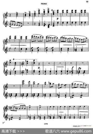 TarantellainDMajor（D大调塔兰泰拉舞曲·四手联弹）|亚历山大·波菲里耶维奇·鲍罗丁(AlexanderPorphyrievitchBorodin)