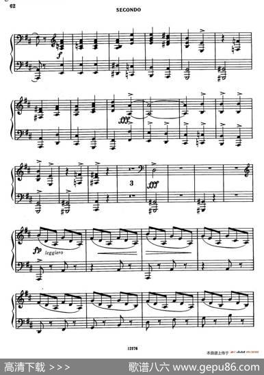 TarantellainDMajor（D大调塔兰泰拉舞曲·四手联弹）|亚历山大·波菲里耶维奇·鲍罗丁(AlexanderPorphyrievitchBorodin)