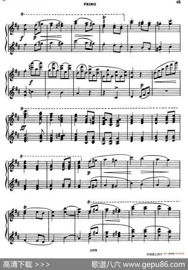 TarantellainDMajor（D大调塔兰泰拉舞曲·四手联弹）|亚历山大·波菲里耶维奇·鲍罗丁(AlexanderPorphyrievitchBorodin)