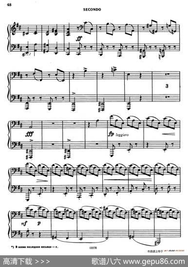 TarantellainDMajor（D大调塔兰泰拉舞曲·四手联弹）|亚历山大·波菲里耶维奇·鲍罗丁(AlexanderPorphyrievitchBorodin)