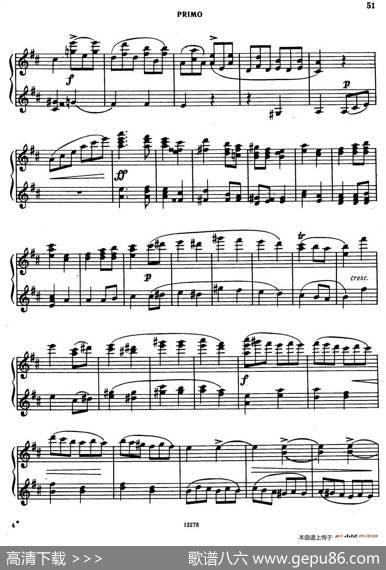 TarantellainDMajor（D大调塔兰泰拉舞曲·四手联弹）|亚历山大·波菲里耶维奇·鲍罗丁(AlexanderPorphyrievitchBorodin)