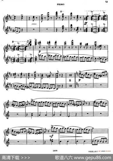 TarantellainDMajor（D大调塔兰泰拉舞曲·四手联弹）|亚历山大·波菲里耶维奇·鲍罗丁(AlexanderPorphyrievitchBorodin)