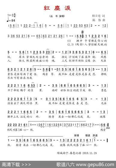 红尘泪（师立宅词陈伟曲） - 师立宅|陈伟