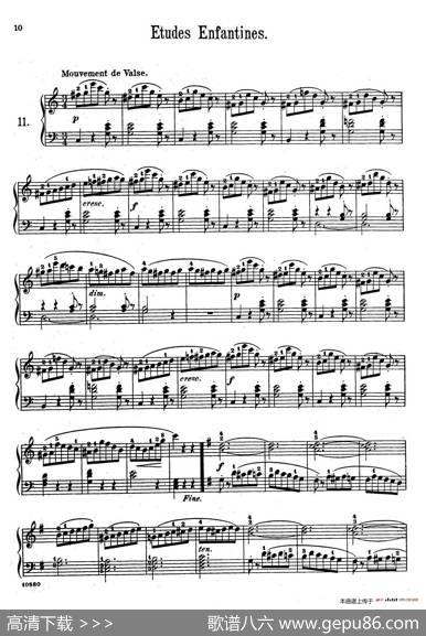 EtudesEnfantinesOp.37（儿童钢琴练习曲第11——14首）|亨利·莱蒙(HenryLemoine)