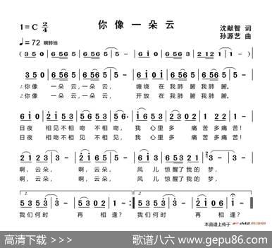 你像一朵云 - 沈献智|孙元艺
