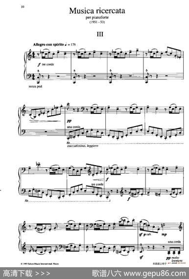 MusicaRicercata（音乐习作·3）|乔治·李盖蒂（GyorgyLigeti)