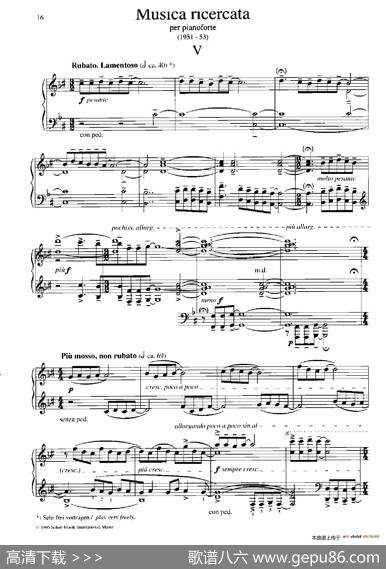 MusicaRicercata（音乐习作·5）|乔治·李盖蒂（GyorgyLigeti)
