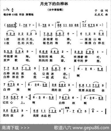 月光下的白桦林 - 于佳|孔庆文