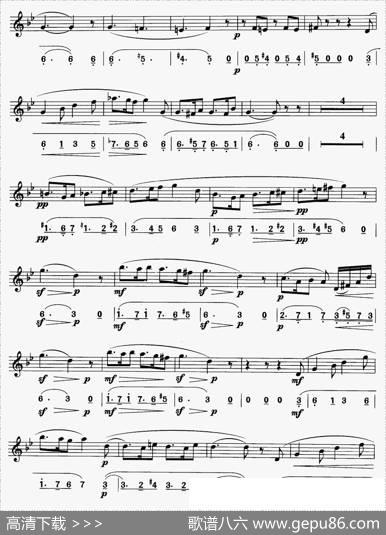 西西里舞曲（线简谱对照版）|加布里埃尔·福莱