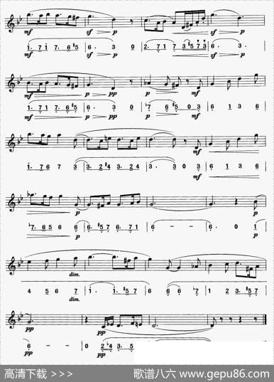 西西里舞曲（线简谱对照版）|加布里埃尔·福莱