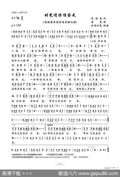 时光请你慢些走 - 张国强|黄勇