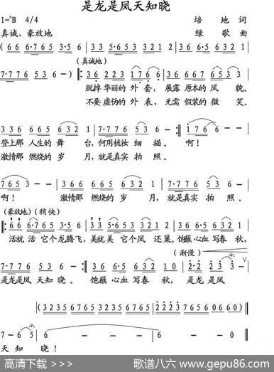 是龙是凤天知晓 - 培地|绿歌