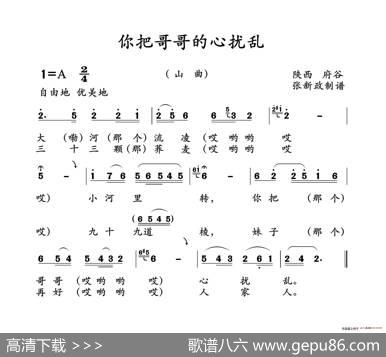 你把哥哥的心扰乱（陕西府谷）