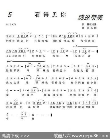 看的见你（基督教歌曲） - 开花结果|孙志刚