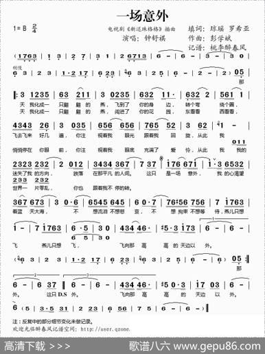 一场意外（电视剧《新还珠格格》插曲） - 琼瑶、罗希亚|彭学斌