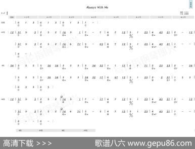 AlwaysWithMe（简和谱） - 木村弓|木村弓