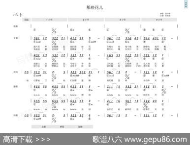 那些花儿（简和谱） - 朴树，红枫|朴树