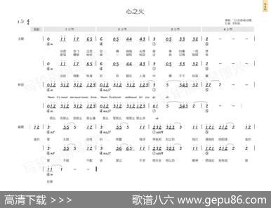 心之火（简和谱） - 陈建宁，谢宥慧|阿沁