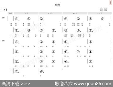 一剪梅（简和谱） - 娃娃|陈彼得