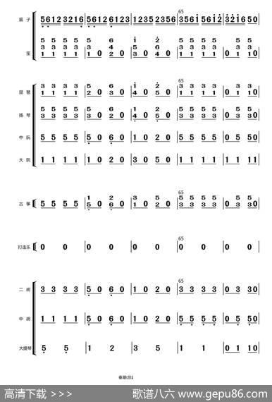 春潮（总谱）|刘锡津编曲、王玉勇配器