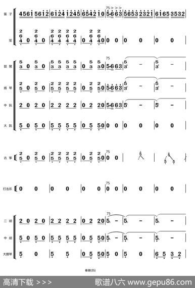 春潮（总谱）|刘锡津编曲、王玉勇配器