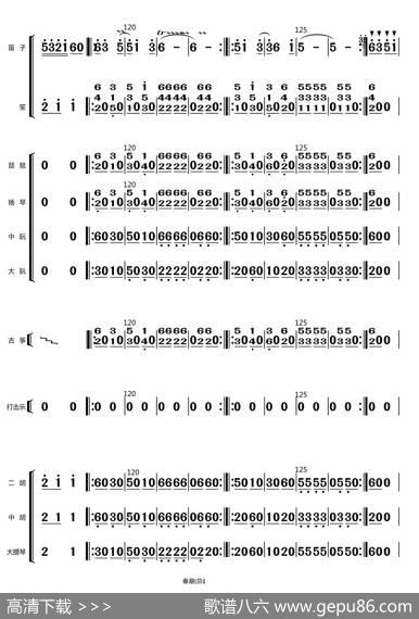 春潮（总谱）|刘锡津编曲、王玉勇配器