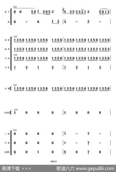 春潮（总谱）|刘锡津编曲、王玉勇配器