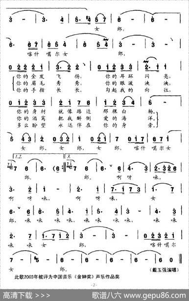 喀什噶尔女郎 - 郑南|田歌