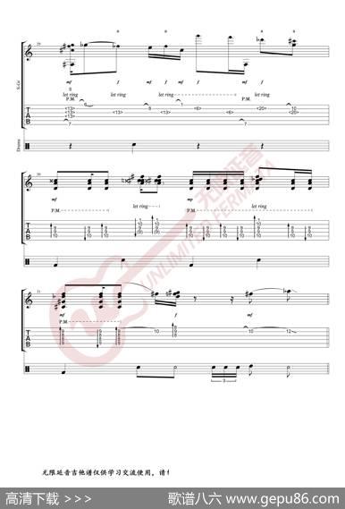 AlexandrMisko指弹吉他谱BillieJean（无限延音编配）