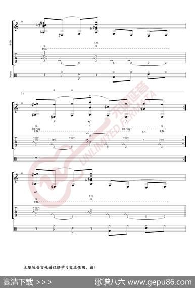 AlexandrMisko指弹吉他谱BillieJean（无限延音编配）