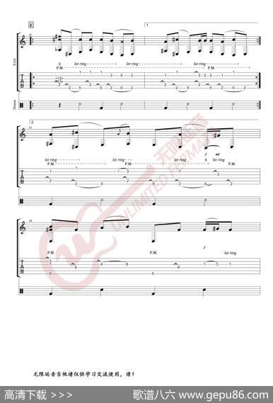 AlexandrMisko指弹吉他谱BillieJean（无限延音编配）