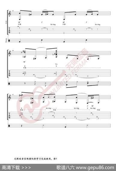 AlexandrMisko指弹吉他谱BillieJean（无限延音编配）