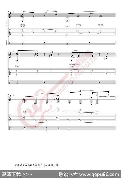 AlexandrMisko指弹吉他谱BillieJean（无限延音编配）